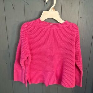 GAP Happy Pink Knit Crew Neck Sweater | Girls Small (6-7)
